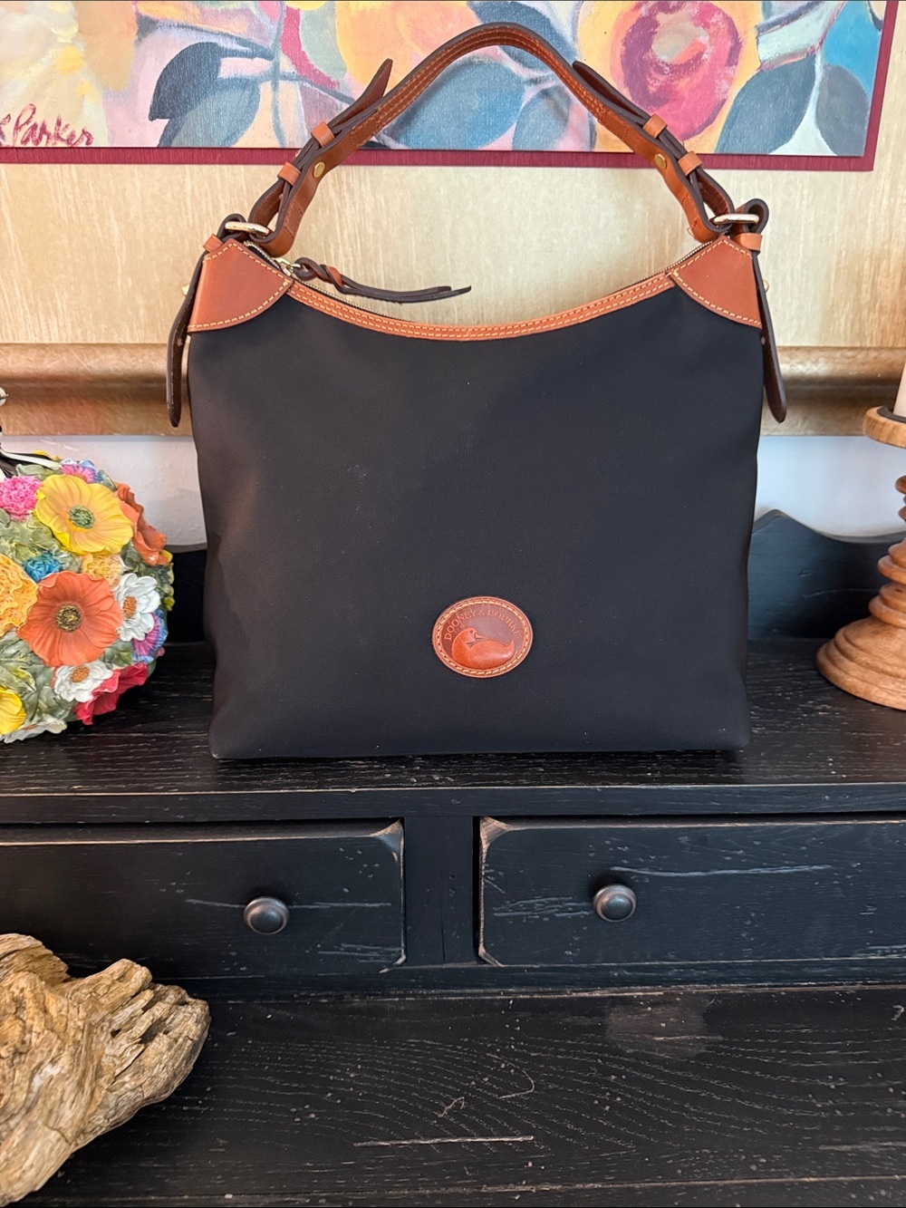 Dooney & Bourke Black Nylon Erica Shoulder Bag NWOT